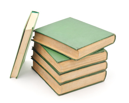 Old books isolated on a white background.の写真素材