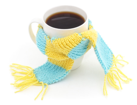 Cup of coffee isolated on a white background.の写真素材
