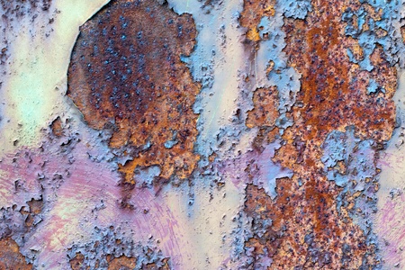 Old Metal with Rusty texture and traces of paintの写真素材