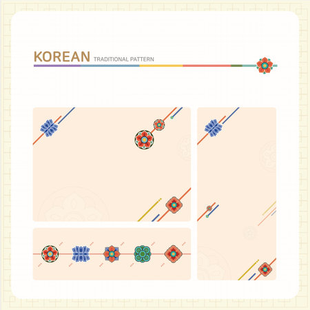 Korean traditional decorative frame background.のイラスト素材