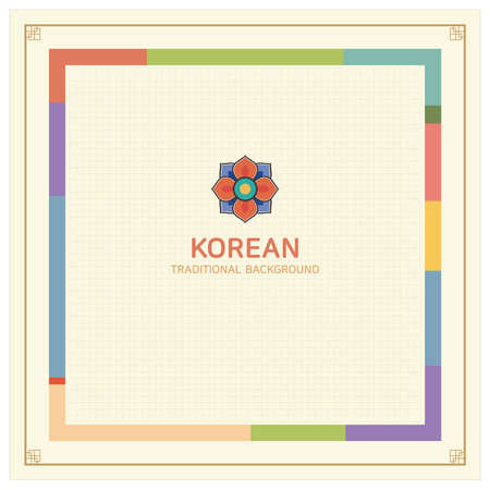 Korean traditional decorative frame background.のイラスト素材