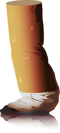 cigarette. ash. a vector illustration.のイラスト素材