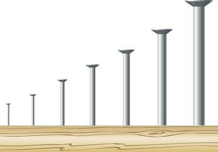 nail. wood. a vector illustration. のイラスト素材