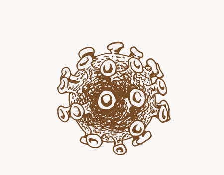Graphical virus, covid-19 vector illustrationのイラスト素材