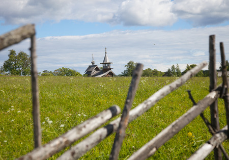 Karelia. Island of Kizhi. Ensemble of Kizhi Pogost and objects of wooden architecture.の写真素材