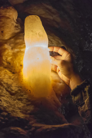 The shining stalagmiteの写真素材