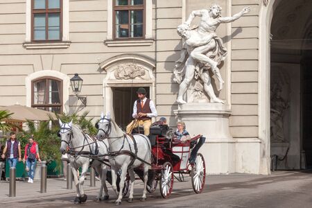 VIENNA, AUSTRIA - OCTOBER 07, 2018: Hofburg Palace and surrounding areas.のeditorial素材