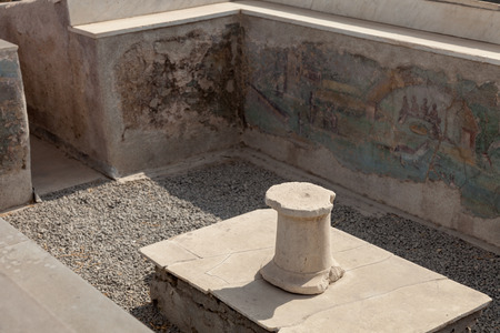 POMPEII, ITALY - SEPTEMBER 3, 2019: Museum under the open sky. Views of city.のeditorial素材