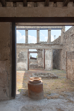 POMPEII, ITALY - SEPTEMBER 3, 2019: Museum under the open sky. Views of city.のeditorial素材