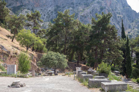 Delphi, Greece. Views of the ancient city.の写真素材