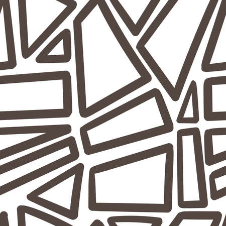 Seamless abstract black pattern on white background. vector doodle image. Graphic triangle ornament.のイラスト素材