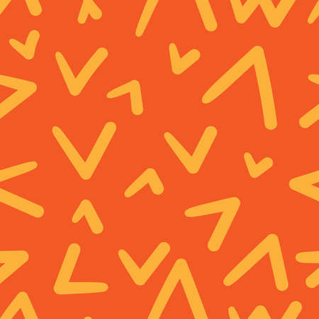 Seamless abstract pattern on red background. vector doodle image. Graphic geometric ornament.のイラスト素材