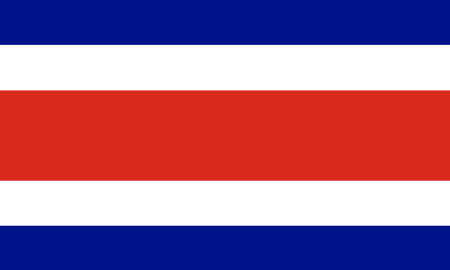 The Civil flag of Costa Rica.の写真素材