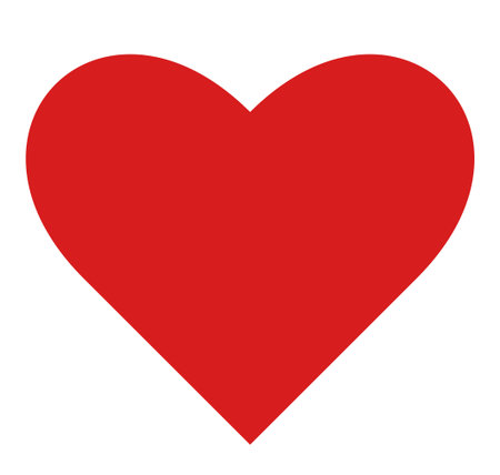 Red heart shape isolated. Valentine heart symbol. Love, wellness symbol.の写真素材