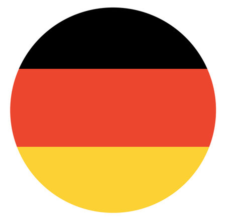 Round flag of Germany. Circle German flag isolated.の写真素材