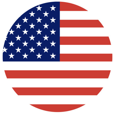 Flag of USA in circle shape. American round flagの写真素材