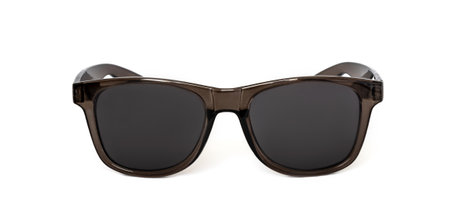 Black sunglasses in a black frame isolated on white background.の写真素材