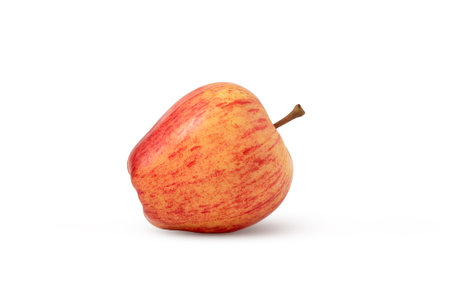 Red fresh apple isolated, side viewの写真素材