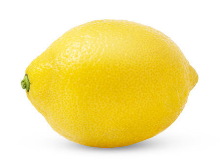 Single whole lemon fruit isolated with clipping path.の写真素材