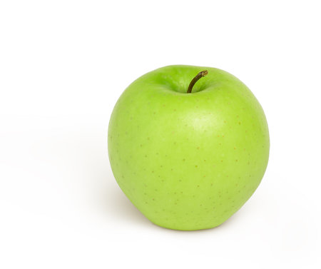 Fresh green apple fruit isolated with shadowの写真素材