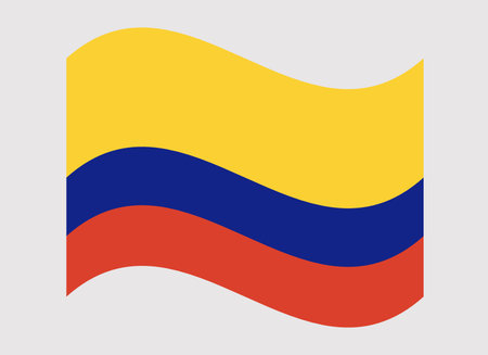 Illustration of Waving Colombia National Flagの写真素材