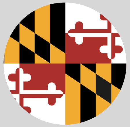 Icon flag of Maryland . Round Maryland flag.の写真素材