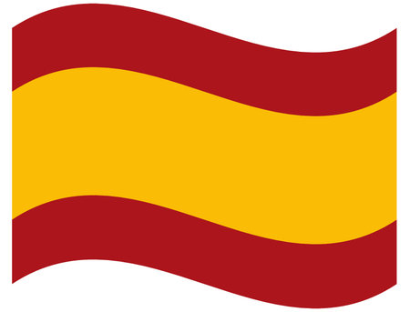 Waving civil flag of Spain isolated.の写真素材