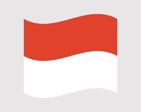 Creative Artwork of Waving Indonesia National Flagの写真素材