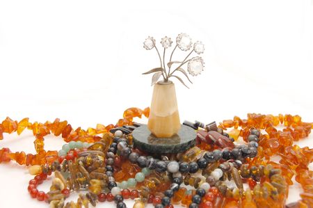 Vase with the flowers from jewelsの写真素材