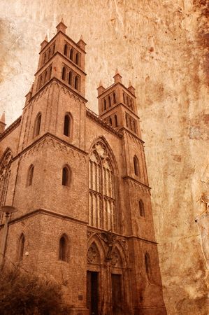 old historical  buildings - vintage backgroundの写真素材