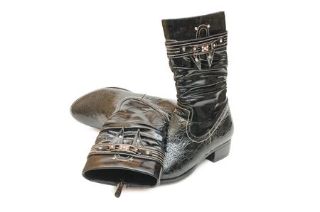 Black female boots isolated on white background
の写真素材
