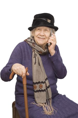 grandmother talking with a mobile phone
の写真素材