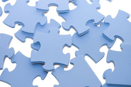 Slices of puzzle, isolated on white background
の写真素材