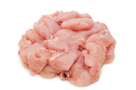 Fresh meat isolated on white background の写真素材