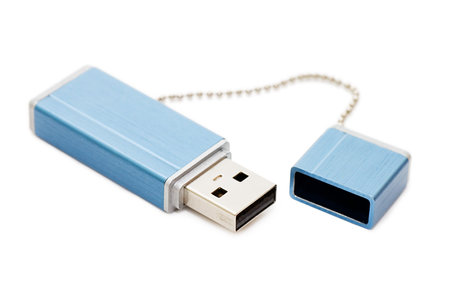 Usb flash memory isolated on white background