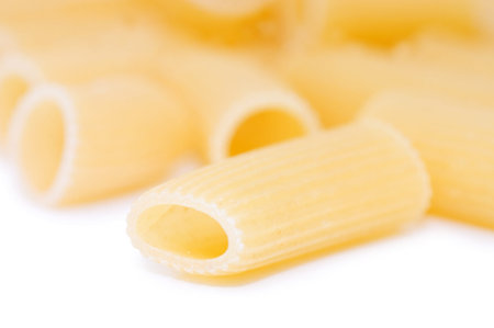 Macaroni pasta isolated on white background 