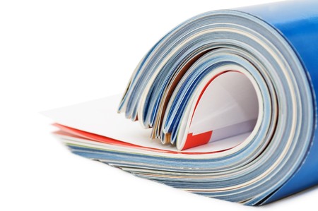 Magazine isolated on white background の写真素材