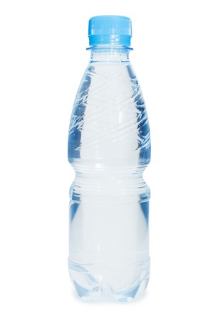 Water bottles isolated on the white background の写真素材