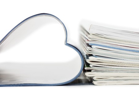 Magazine isolated on white backgroundの写真素材