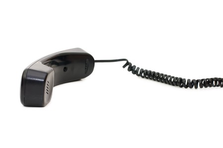 telephone receiver isolated on white background の写真素材