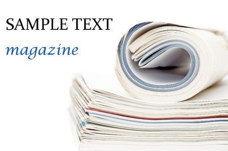 Magazine isolated on white backgroundの写真素材