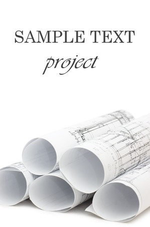 Rolls of Engineering Drawingsの写真素材