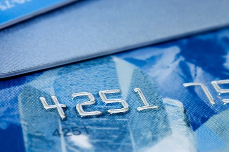 macro shoot of a credit cardの写真素材