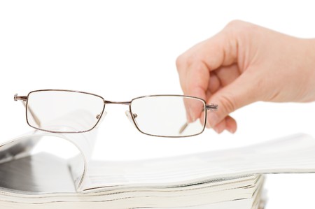 Magazine isolated on white background の写真素材