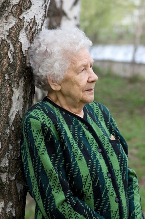 Portrait of the old woman の写真素材