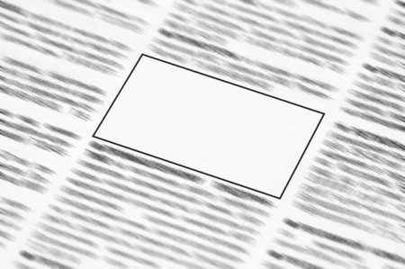 Newspaper with blank space for information の写真素材