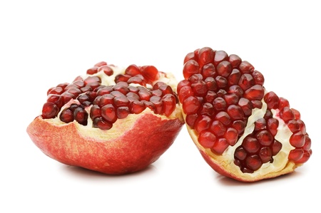 pomegranate isolated on white backgroundの写真素材