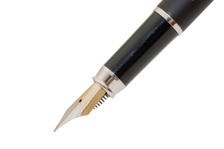 business fountain pen isolated on white backgroundの写真素材