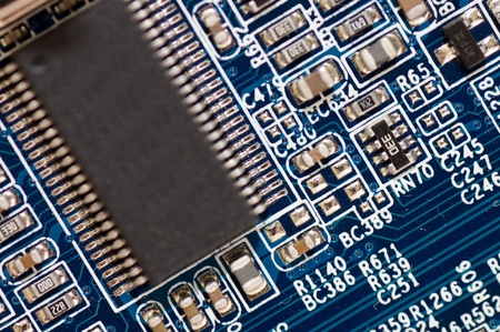 detail of computer circuit board の写真素材