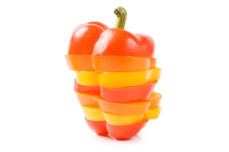 Fresh pepper isolated on white background の写真素材